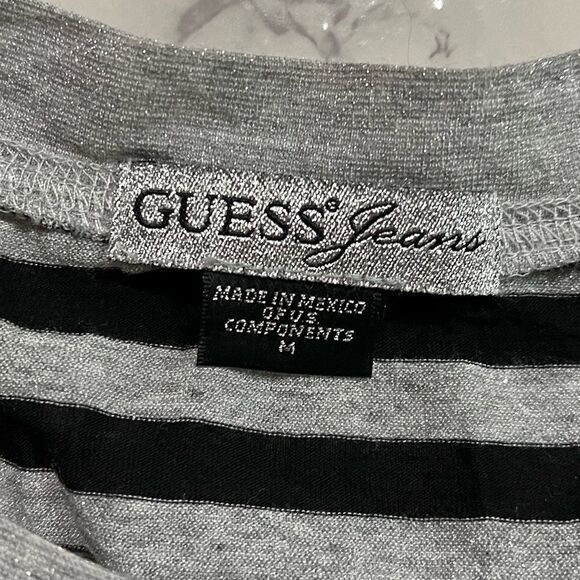 Guess Women's Black and Silver Top Size M - Picture 3 of 6